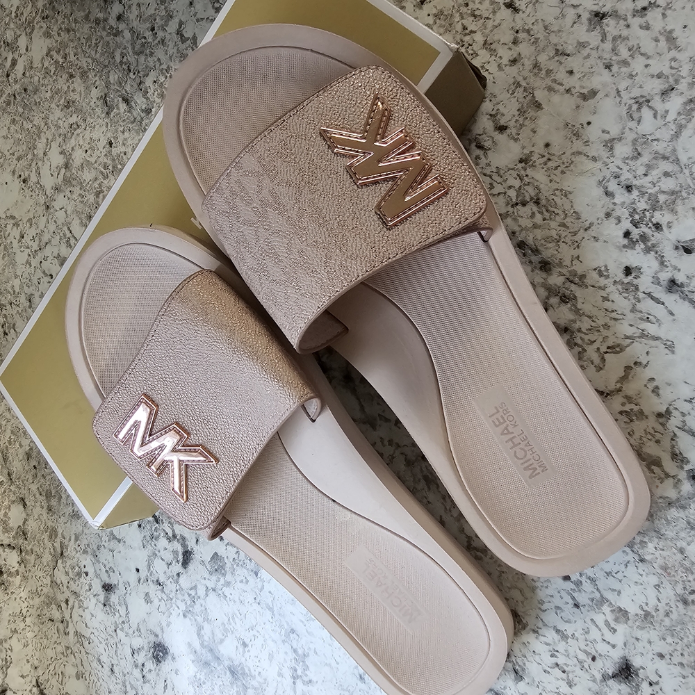 Michael Kors Gold Sandals Elegant Design